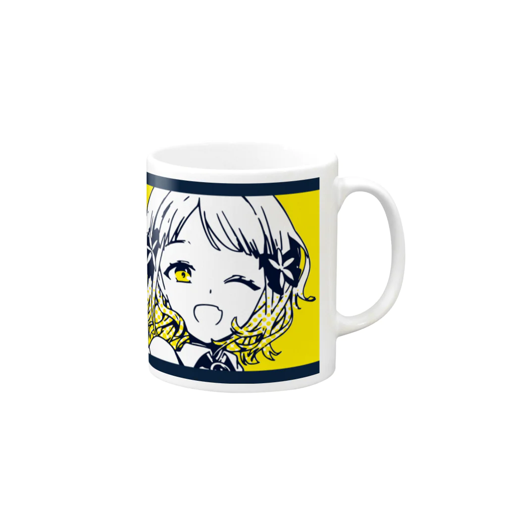 柚子花(ゆずは)の顔が良い Mug :right side of the handle