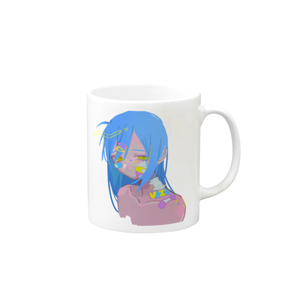 twosのネルちゃんマグカップ Mug :right side of the handle