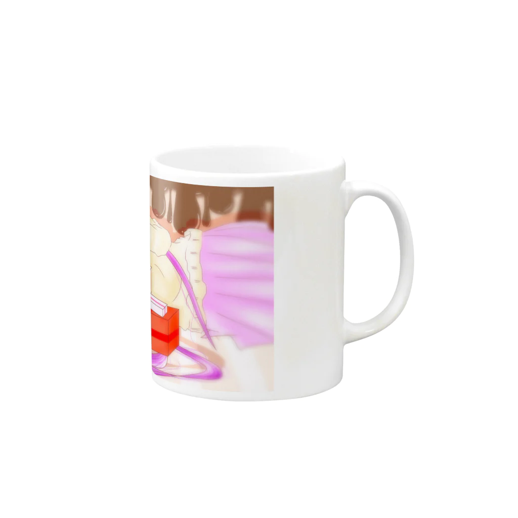 ぺっこののんにゃたちゃん Mug :right side of the handle