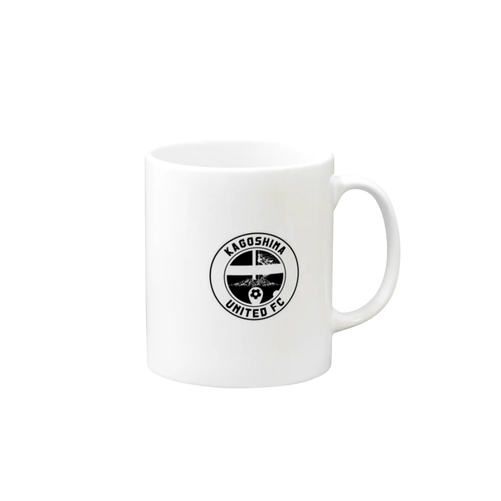 鹿児島ユナイテッドFC SUZURI公式ショップの【 KUFC 】 WHITE LOGO GOODS Mug :right side of the handle