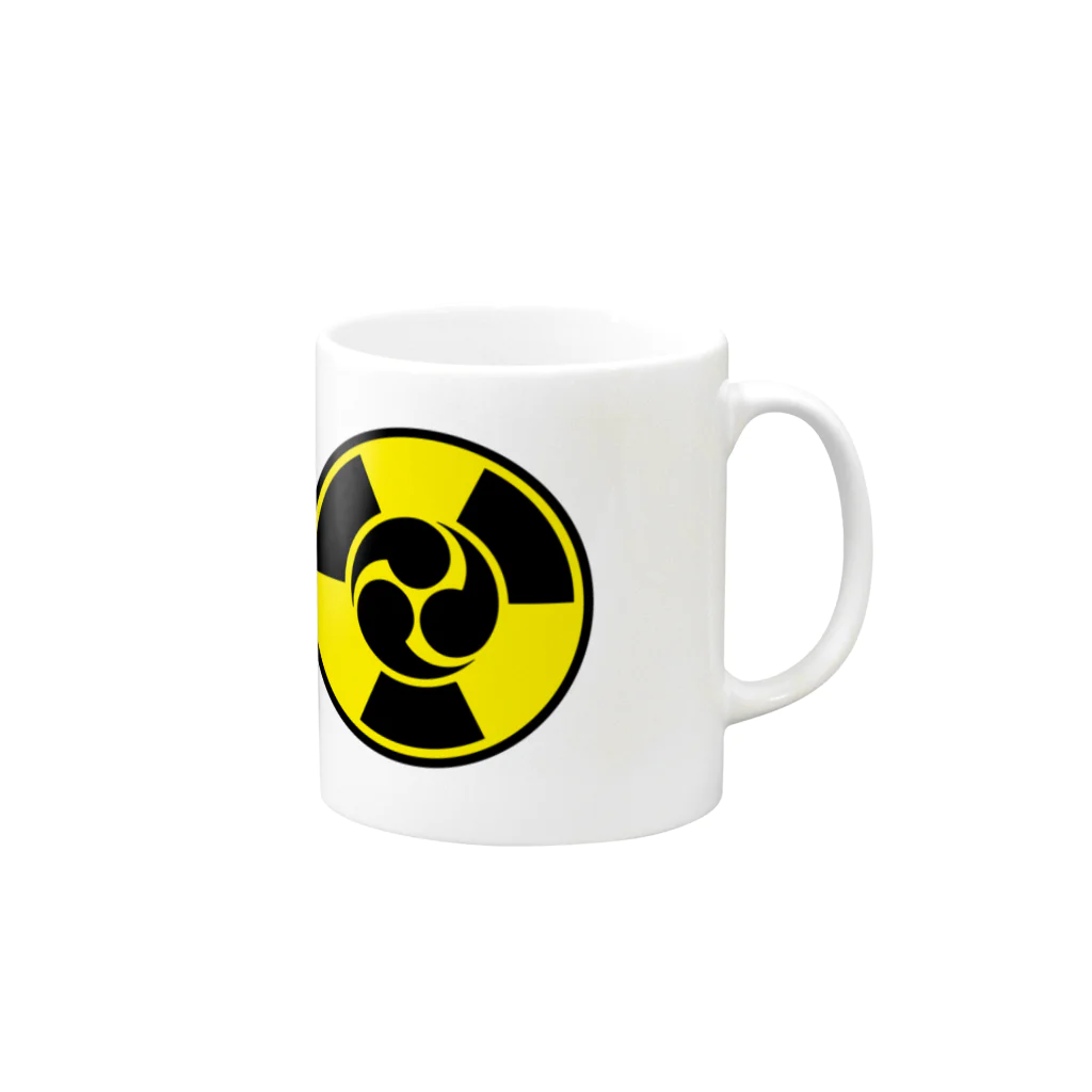 Y_NAKAJIMAの放射線に三つ巴 A Mug :right side of the handle