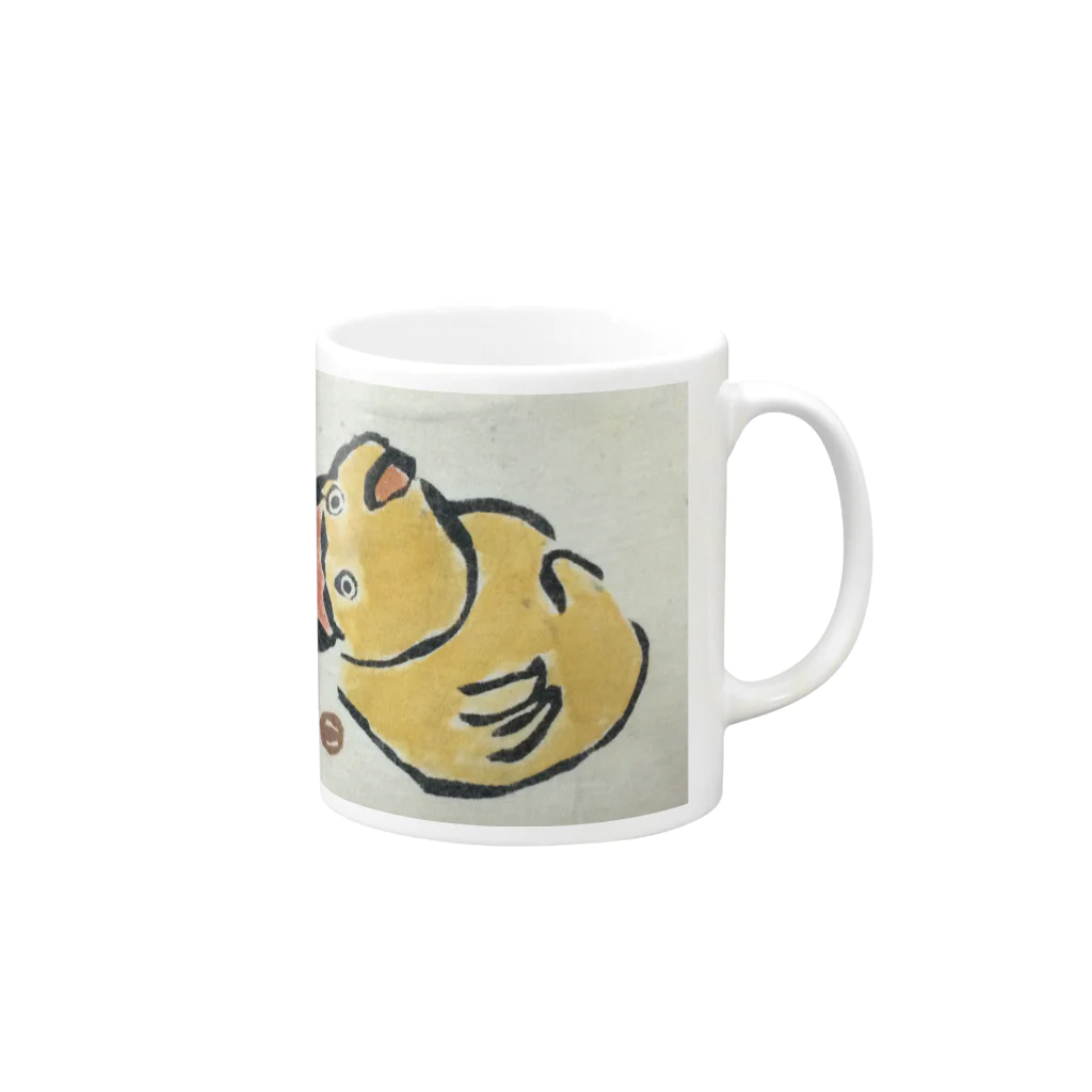 畠平剛志のお風呂アヒル Mug :right side of the handle