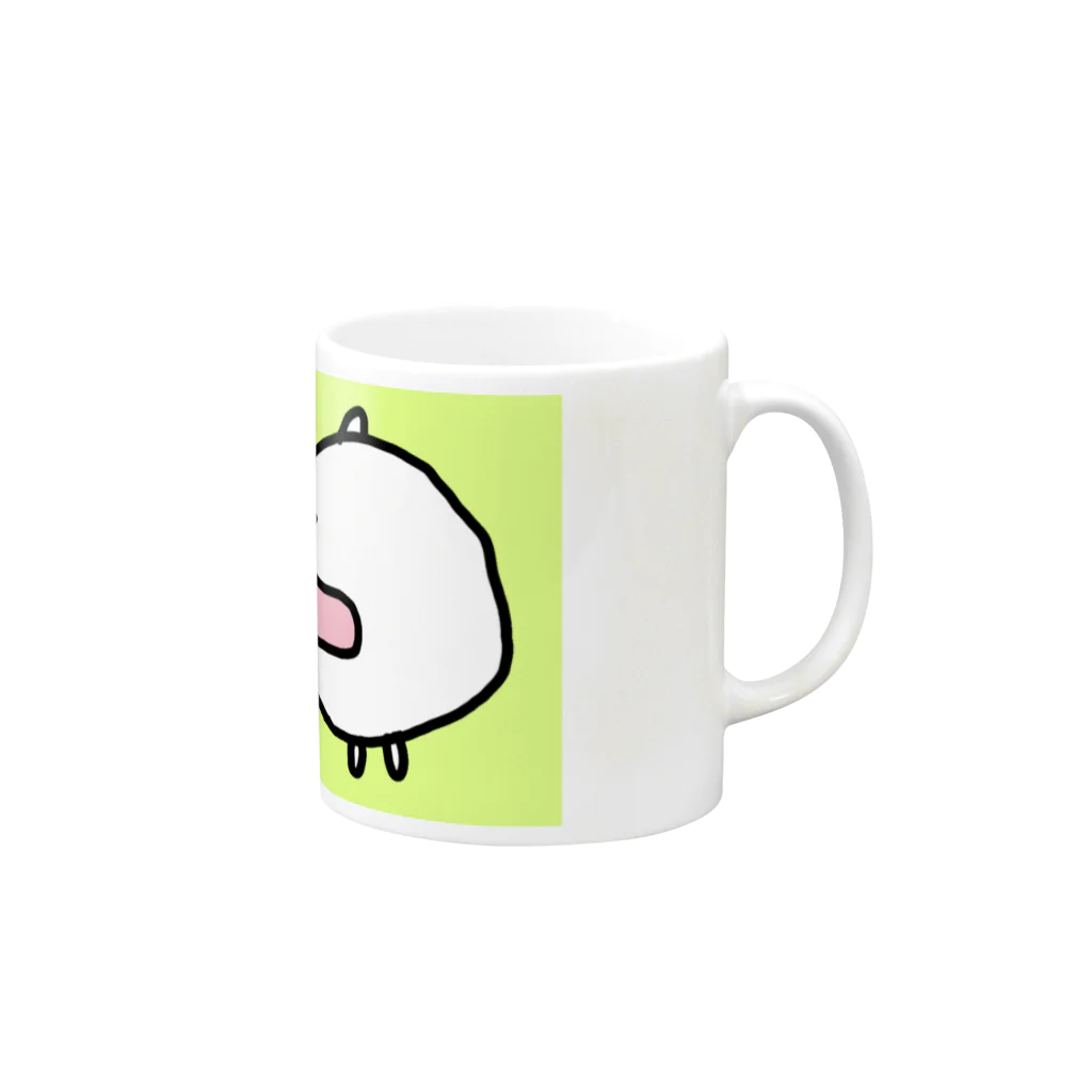 ダイナマイト87ねこ大商会の鯛でバントを狙うねこです Mug :right side of the handle