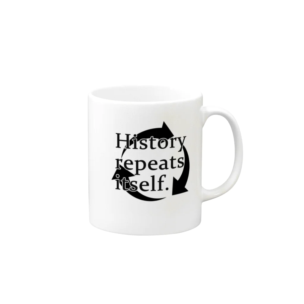 リョウイチ　の‎History repeats itself. Mug :right side of the handle