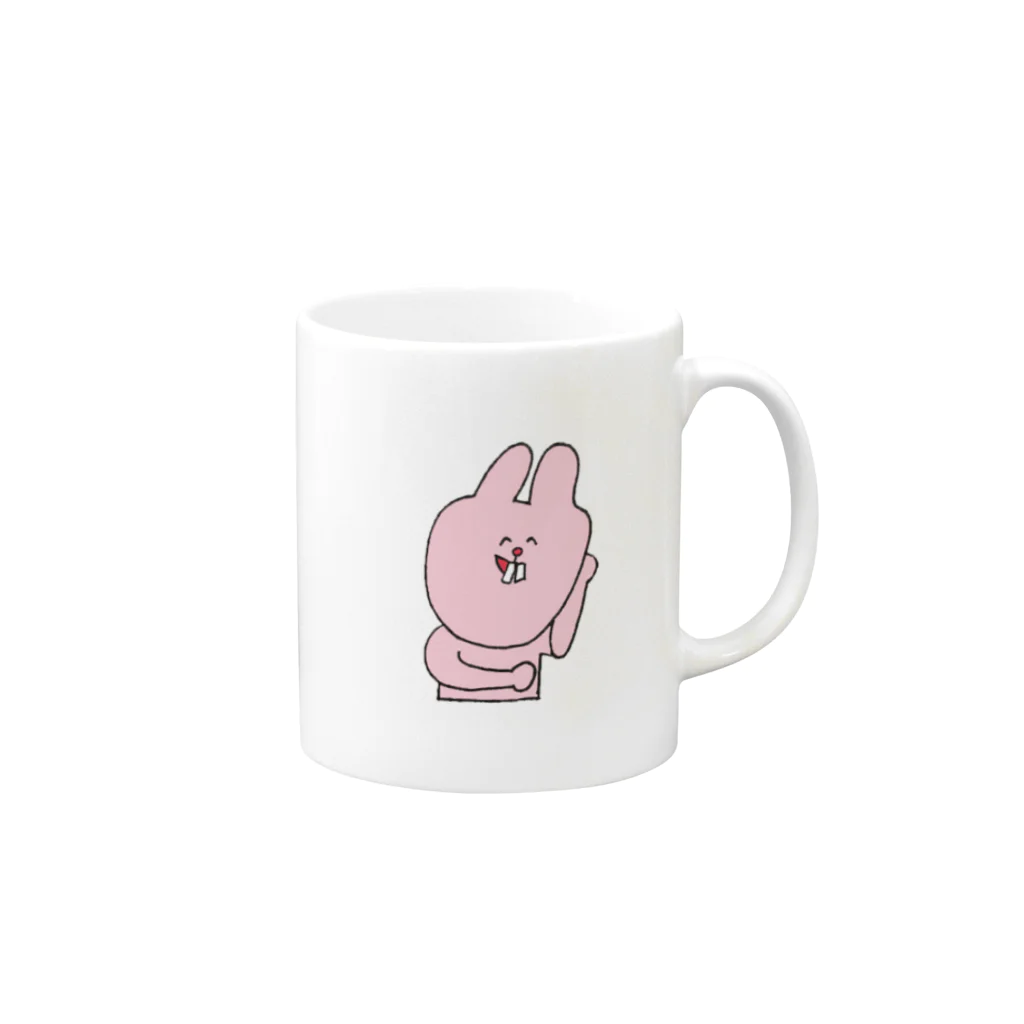 たかま。のうざいうさぎ マグカップ Mug :right side of the handle