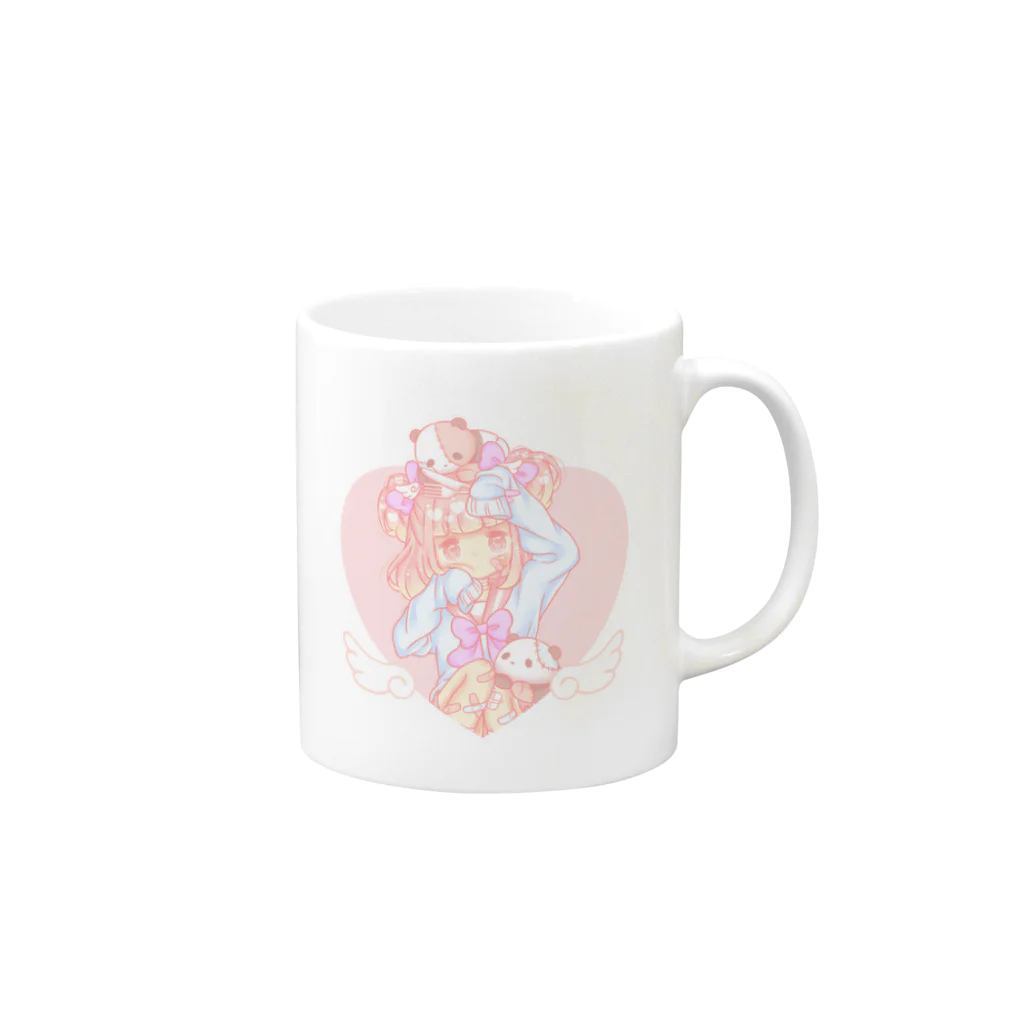 Yummy!のふわふわ Mug :right side of the handle