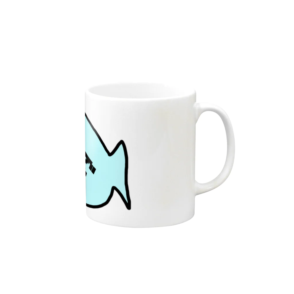 ダイナマイト87ねこ大商会のまずはハマチで Mug :right side of the handle