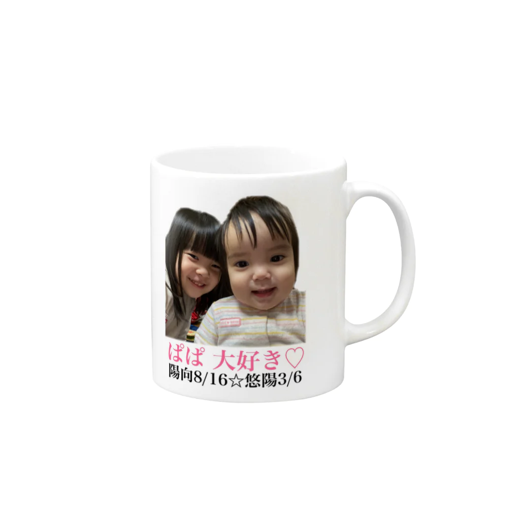 ´•ﻌ•`🐾の我が子 Mug :right side of the handle