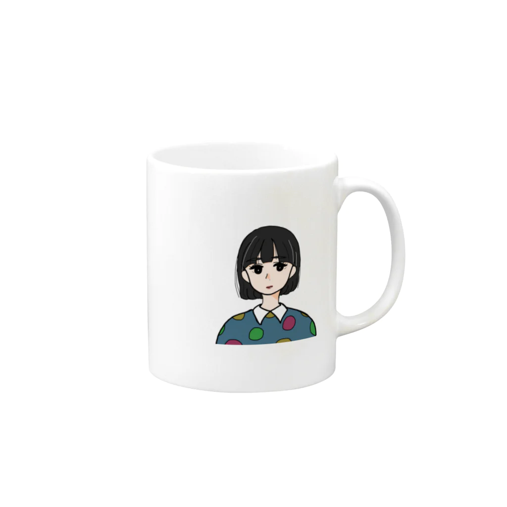 ましゅまろのミズタマガール Mug :right side of the handle