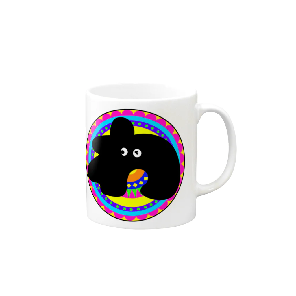 チームわくわくショップのわくわっくん Mug :right side of the handle