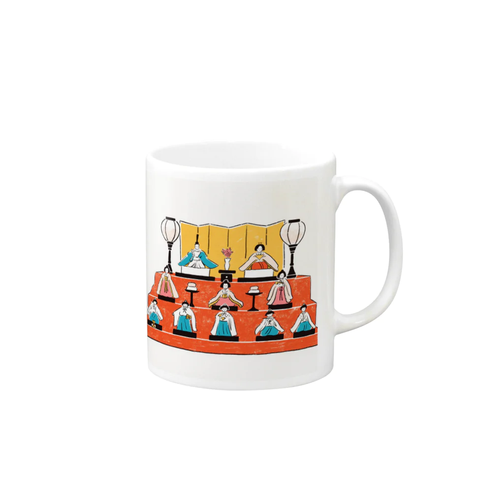 マーライオン OFFICIAL  GOODSのひな祭り Mug :right side of the handle