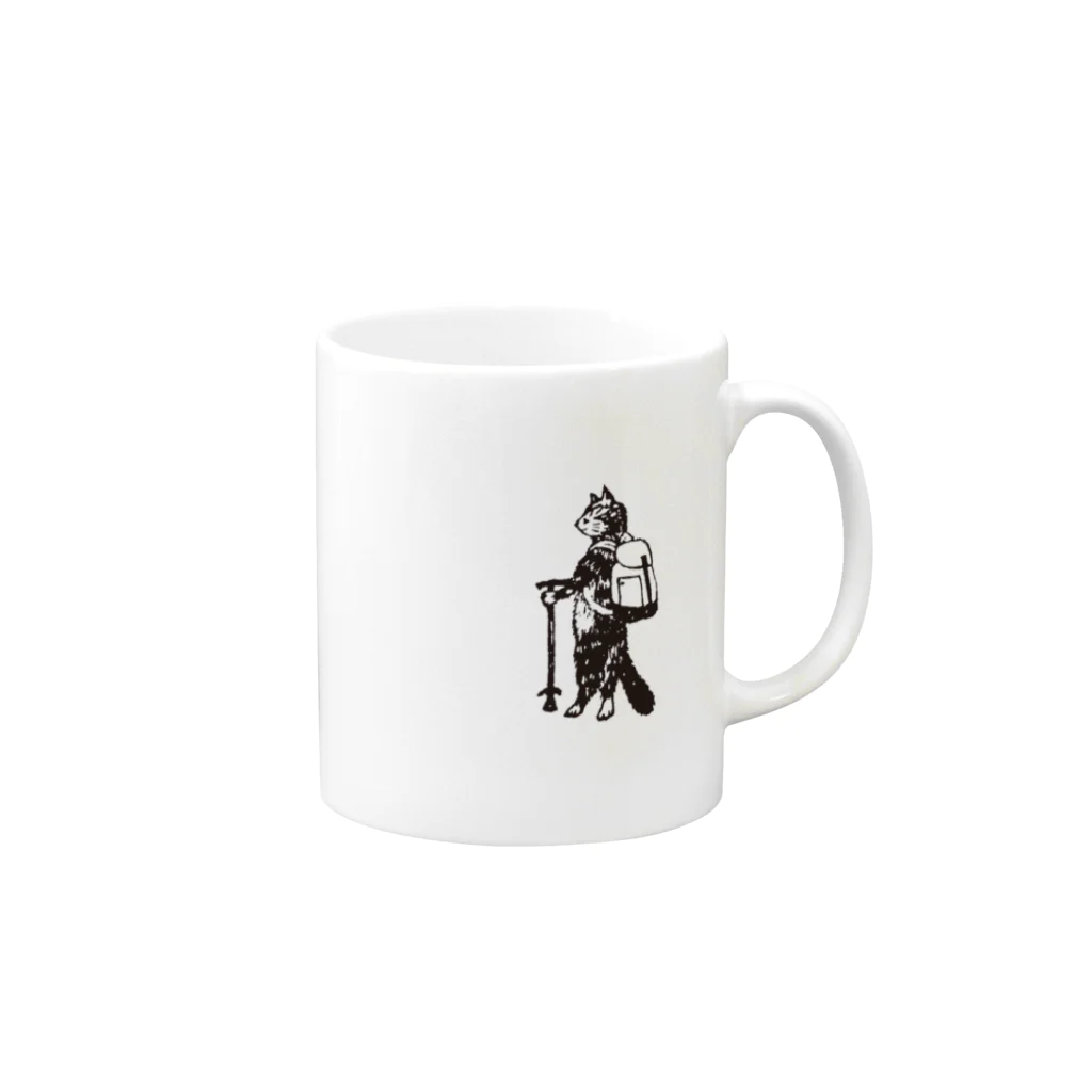 Tabby Coffeeの旅する猫グッズ Mug :right side of the handle