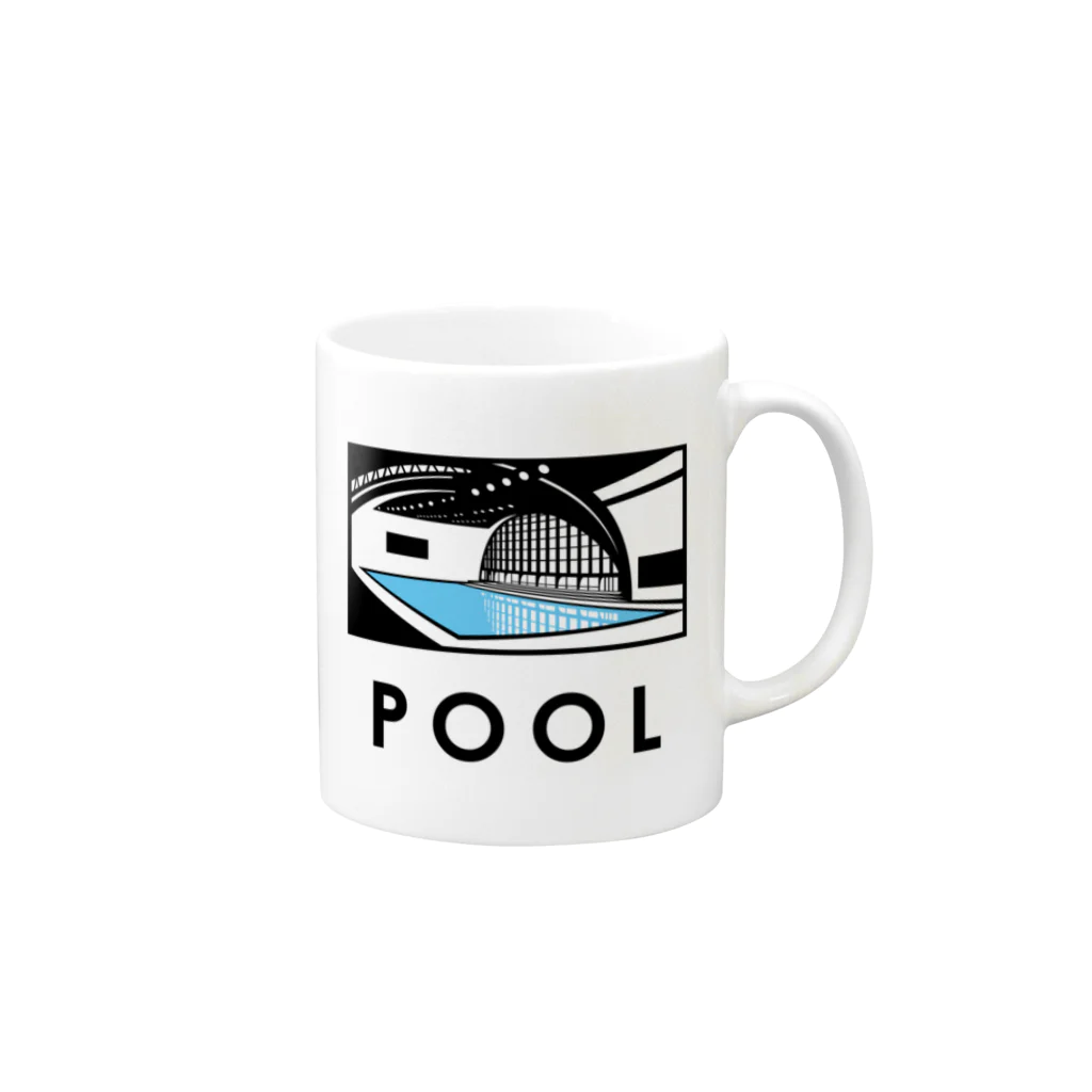 ロッキンプールのPOOL(TATSUMI) Mug :right side of the handle