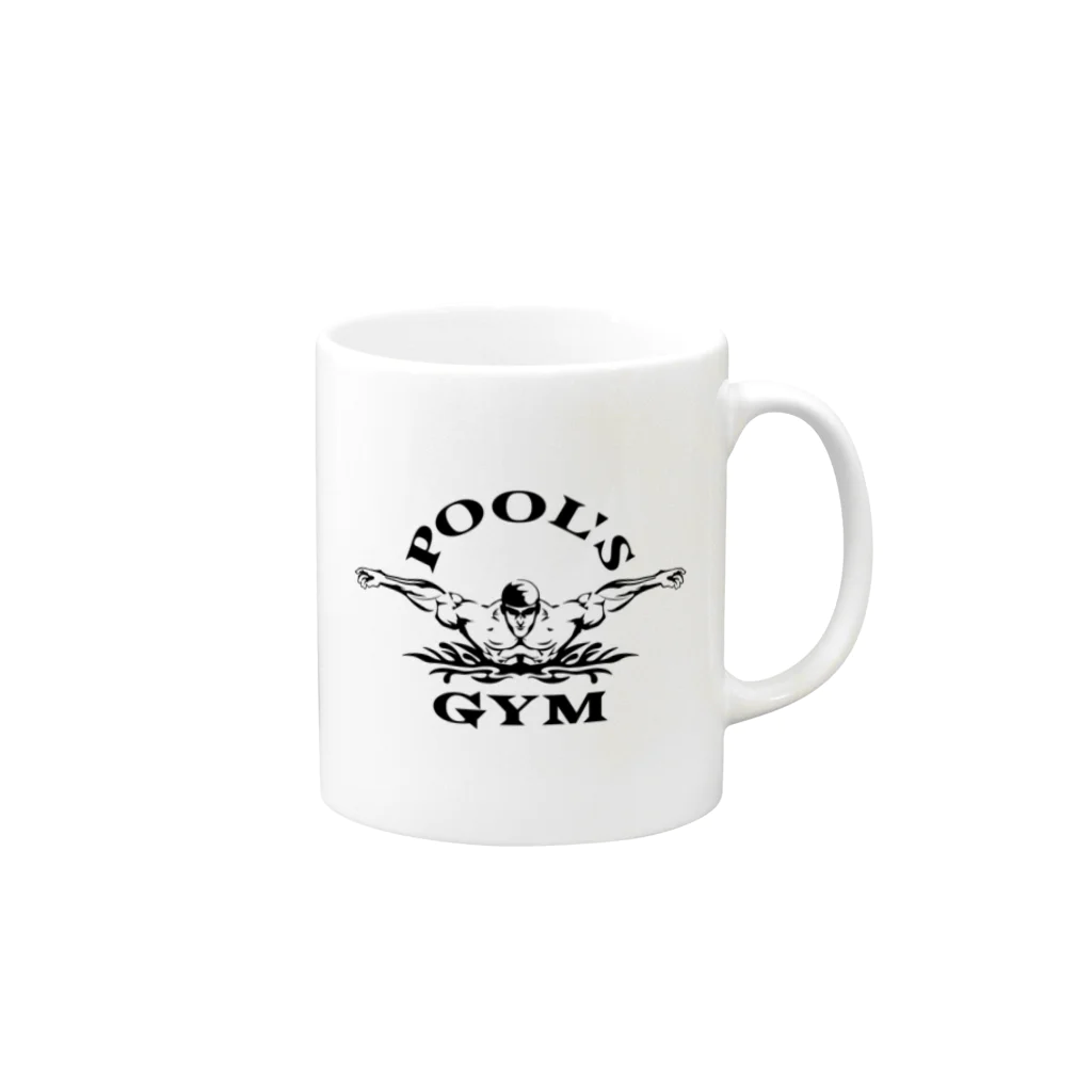 ロッキンプールのPOOL'S GYM Mug :right side of the handle