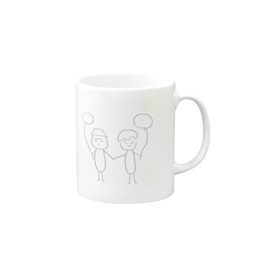 ﾕ   ｳのうんとも Mug :right side of the handle