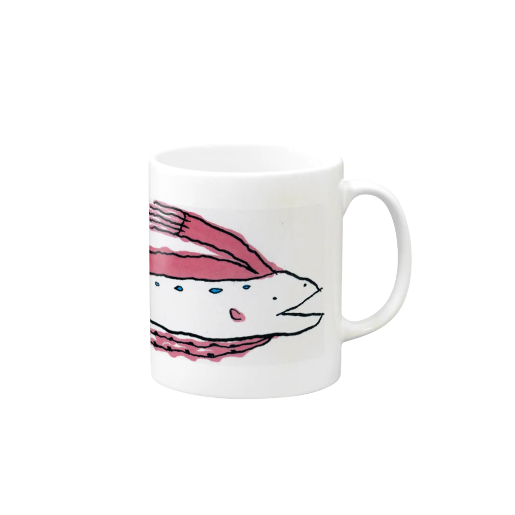 うちわえびのリュウグウノツカイ☆ Mug :right side of the handle