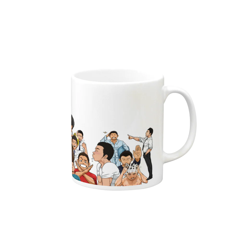 桜介のMENS FACES Mug :right side of the handle