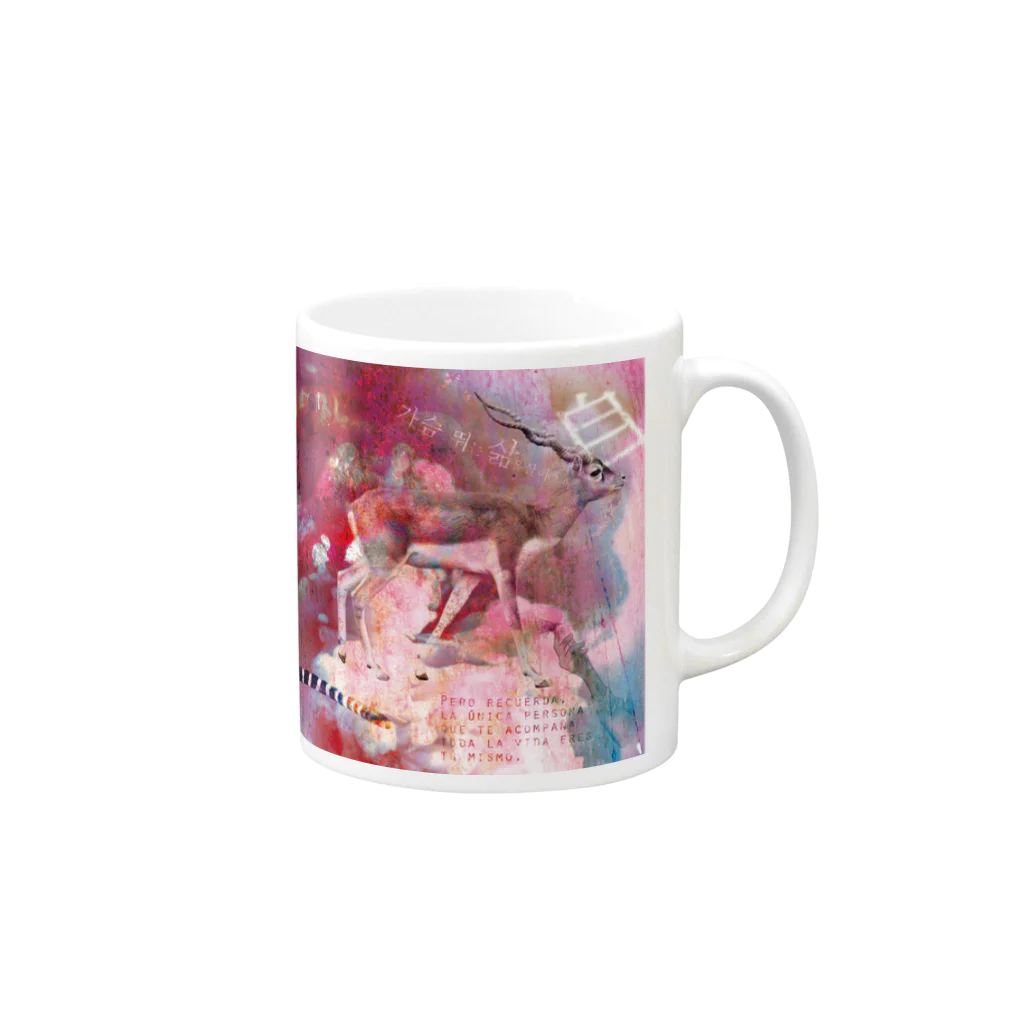 ZICCOMMUNEのlife message Mug :right side of the handle