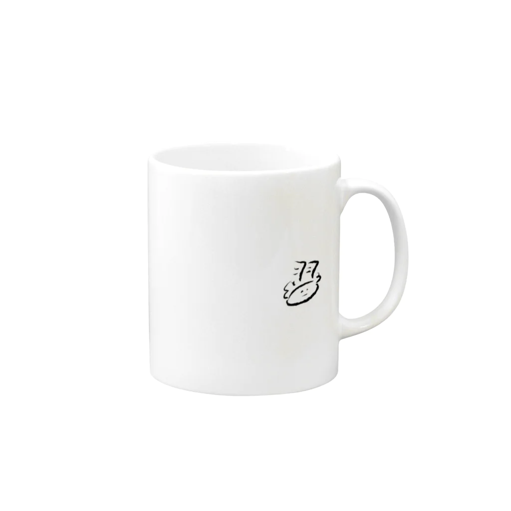 餃子専門店　弐圓　荻窪の弐圓の羽餃子くん Mug :right side of the handle