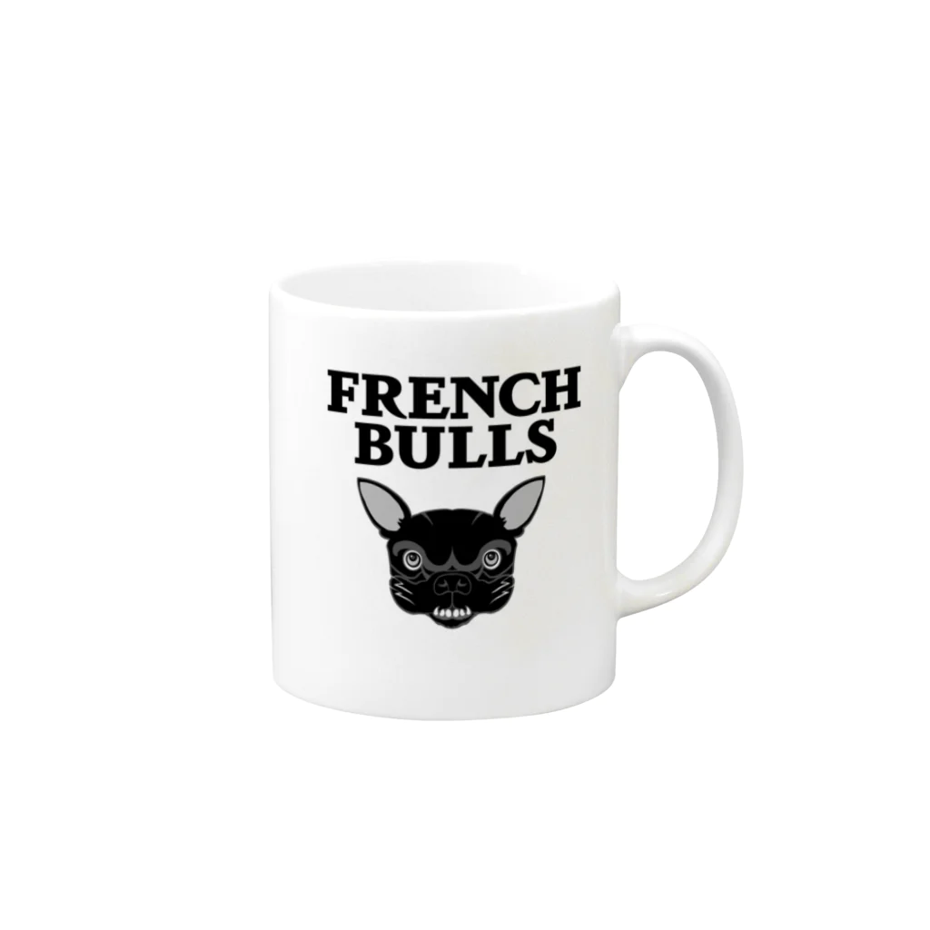 KEITAのFRENCH BULLS (ブリンドル.Ver) Mug :right side of the handle