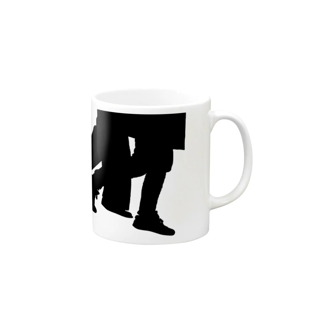 R_Suzukiのシルエット Mug :right side of the handle