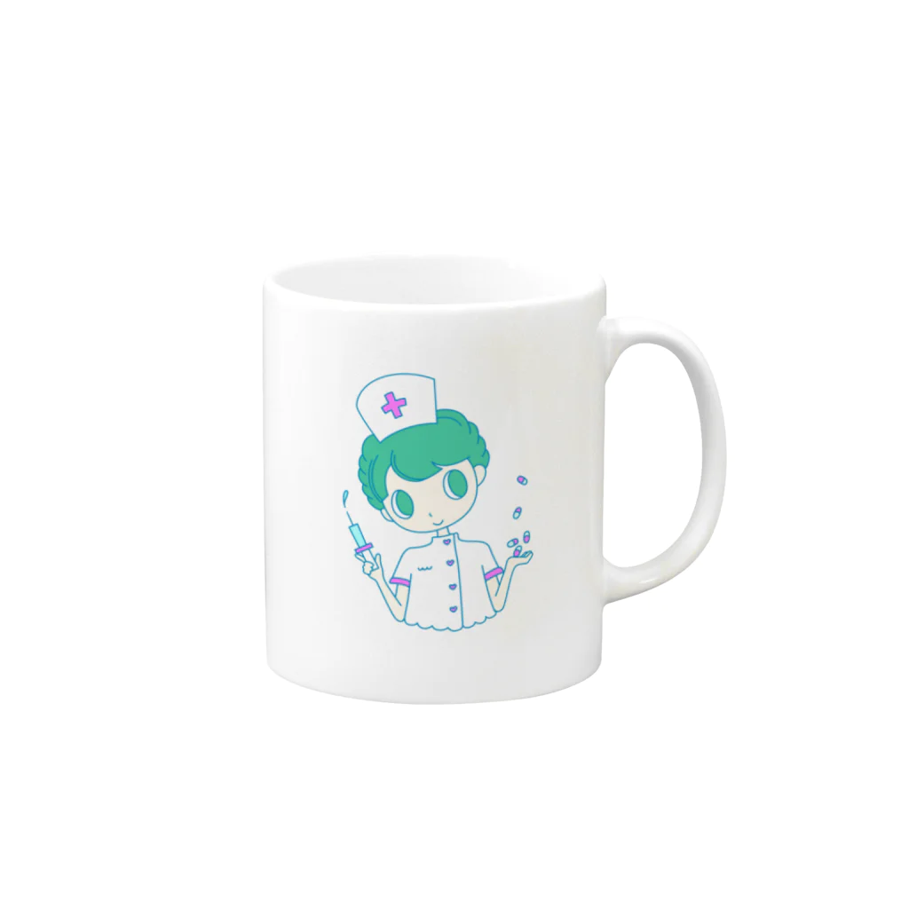 SUMOMOのナース☆ Mug :right side of the handle