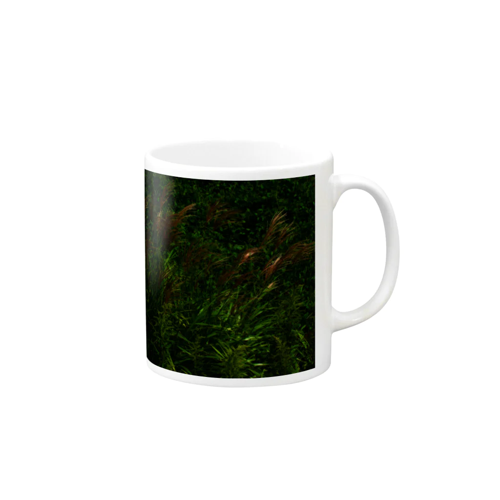 hiroki-naraのススキ　japanese pampas grass Mug :right side of the handle