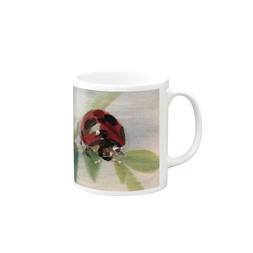 Aya Higuchiの「ladybug」 Mug :right side of the handle