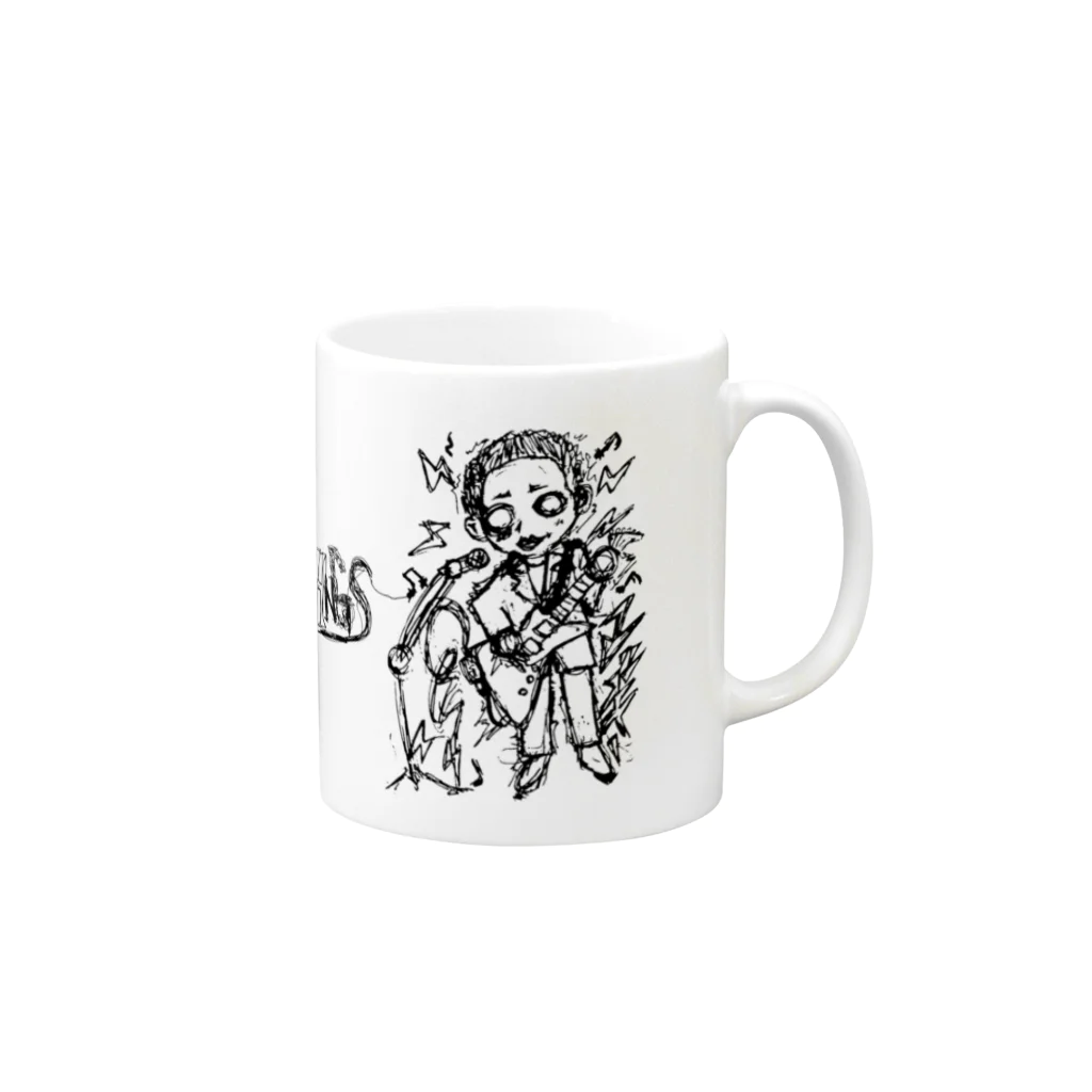 元祖鰯系男子ユッキーくんのお店の鰯系男子ユッキーくんマグカップ Mug :right side of the handle