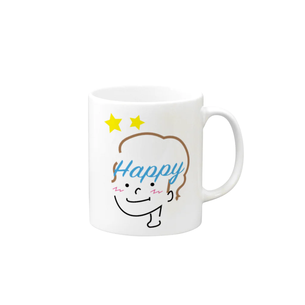 PNKのHappyくん Mug :right side of the handle