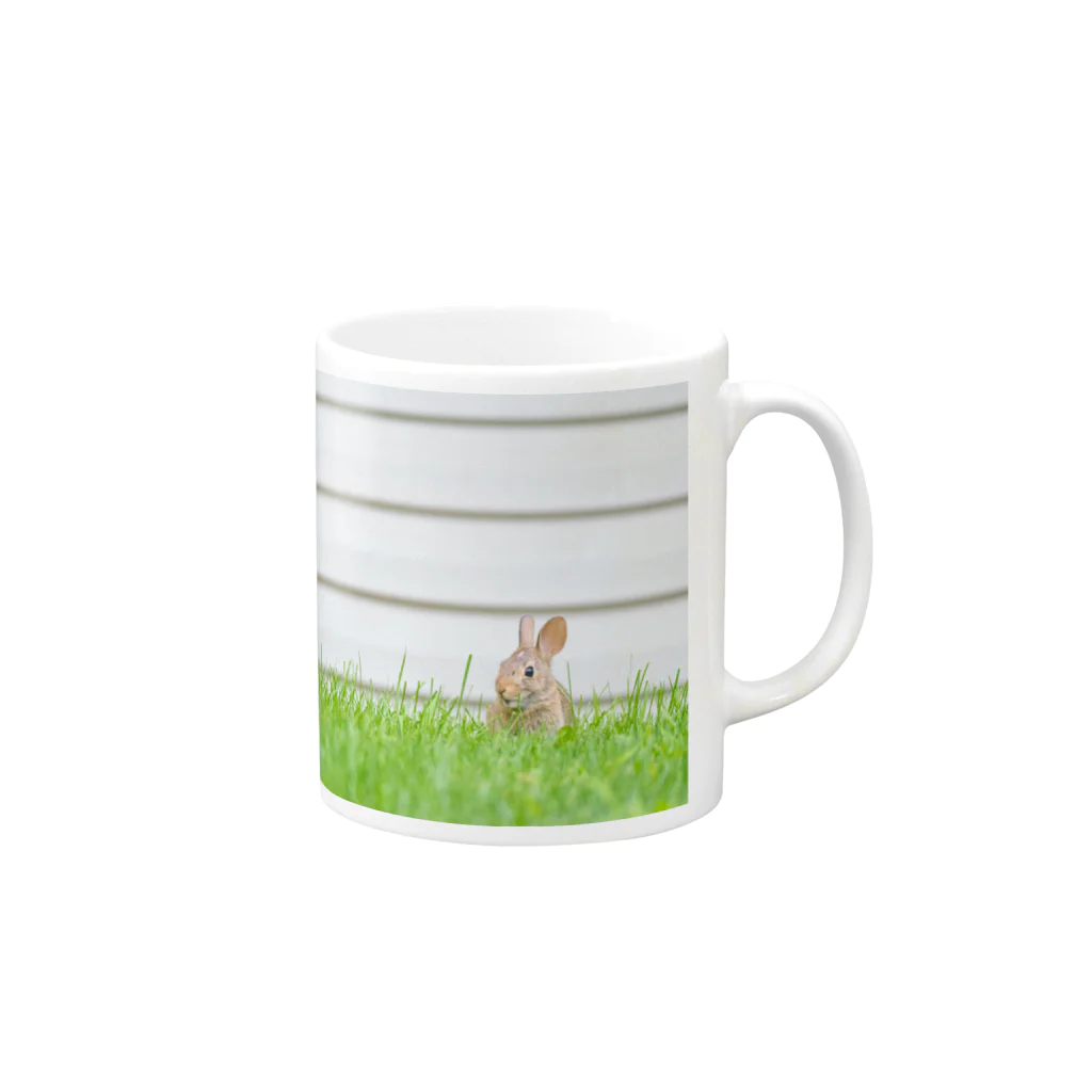 K.Takeのウサギ Mug :right side of the handle