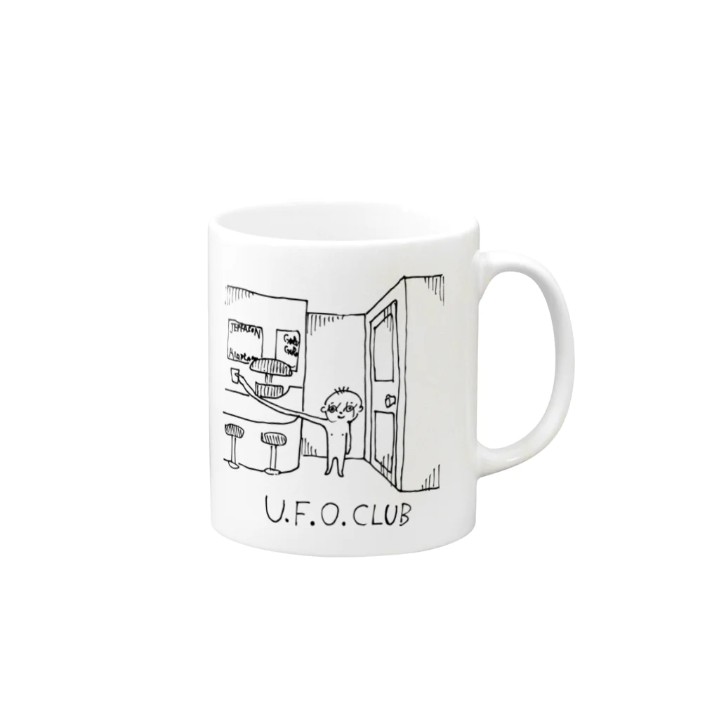 東高円寺U.F.O.CLUB webshopの大橋裕之 x U.F.O.CLUBオリジナルマグカップ Mug :right side of the handle