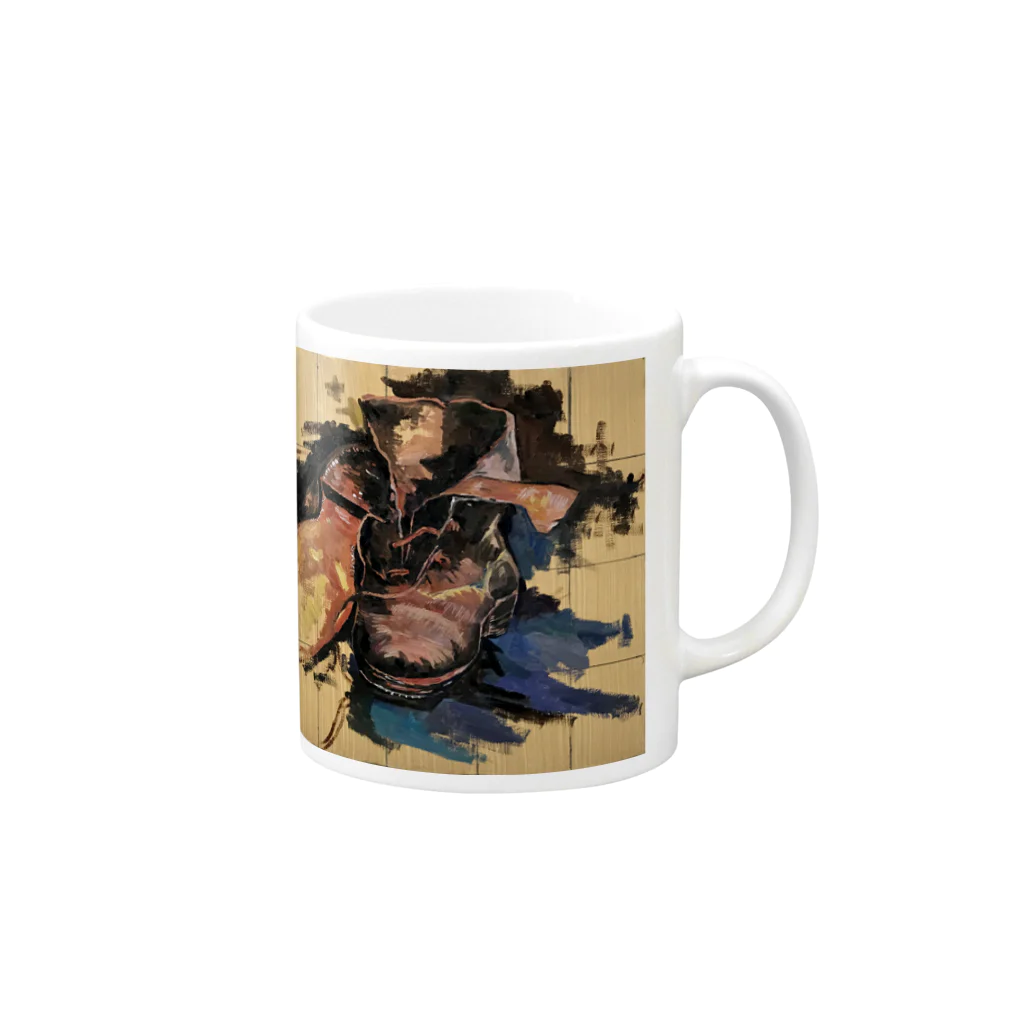 いとうともこの靴 Mug :right side of the handle