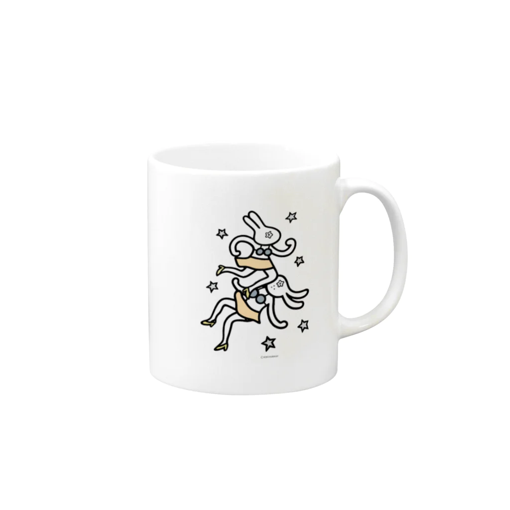 クマガイケイコのニキビ面にハイキック Mug :right side of the handle