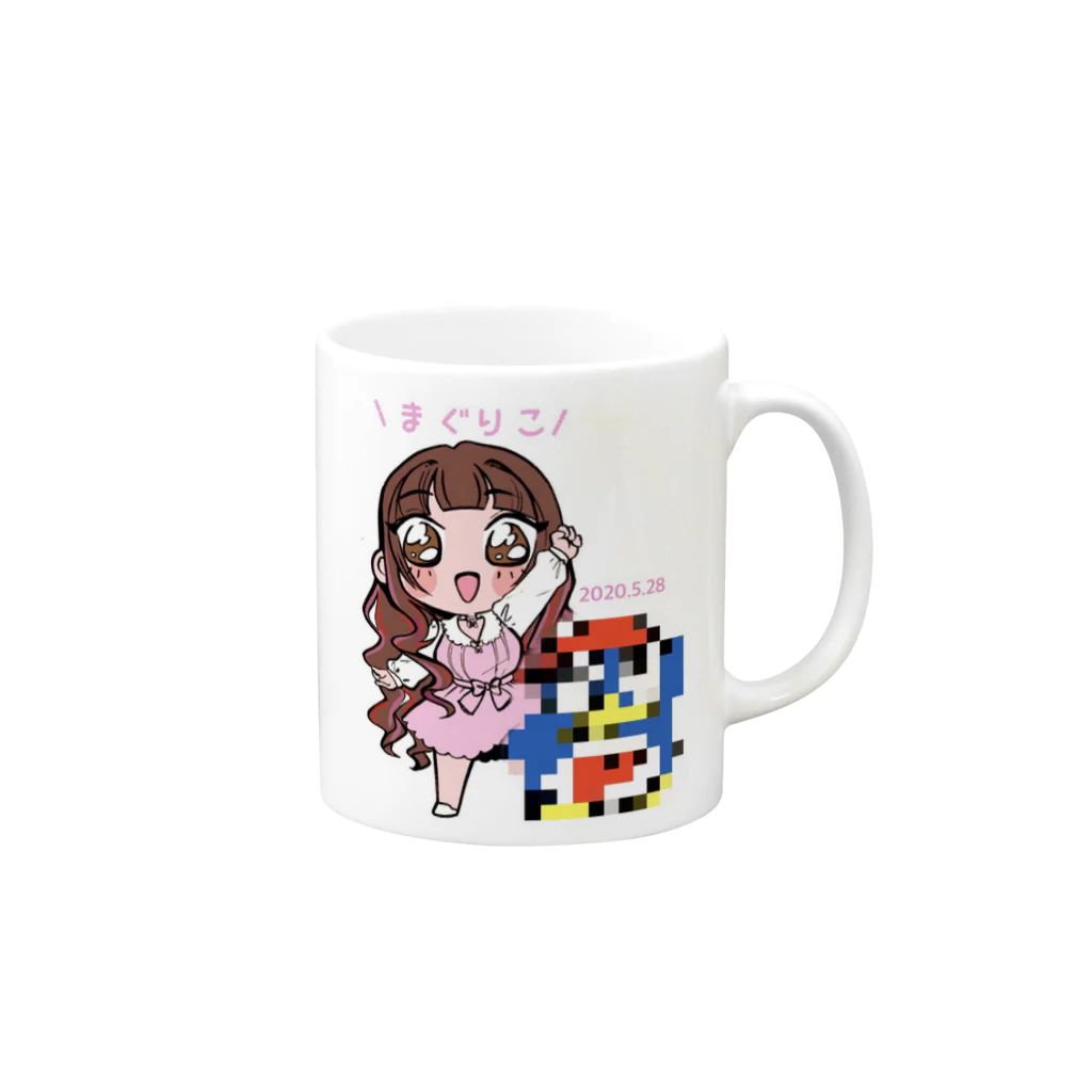 🖤🍒まぐりこ🍒🖤コスプレイヤーのまぐりこバースデーグッズ❤︎ Mug :right side of the handle