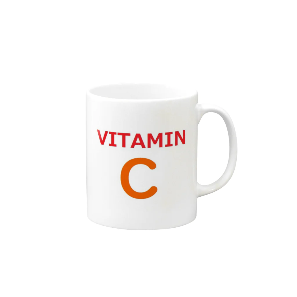 アメリカンベース のビタミンC　栄養　食べ物 Mug :right side of the handle