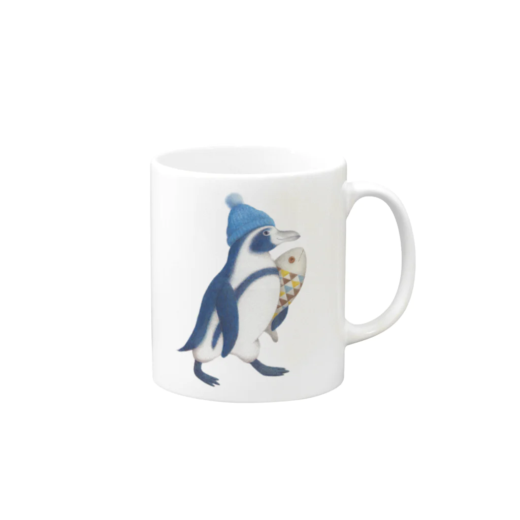 Rie Kawaiのペンギンのお気に入り Mug :right side of the handle