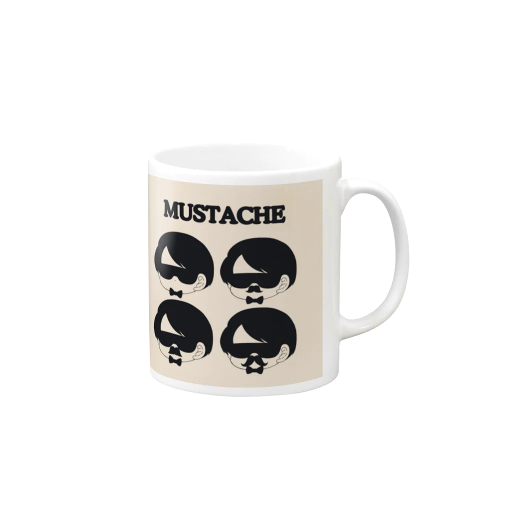 hiroaki0310のMUSTACHE マグカップの取っ手の右面