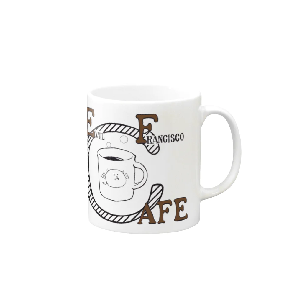 minelのEvil Francisco Cafe Mug :right side of the handle