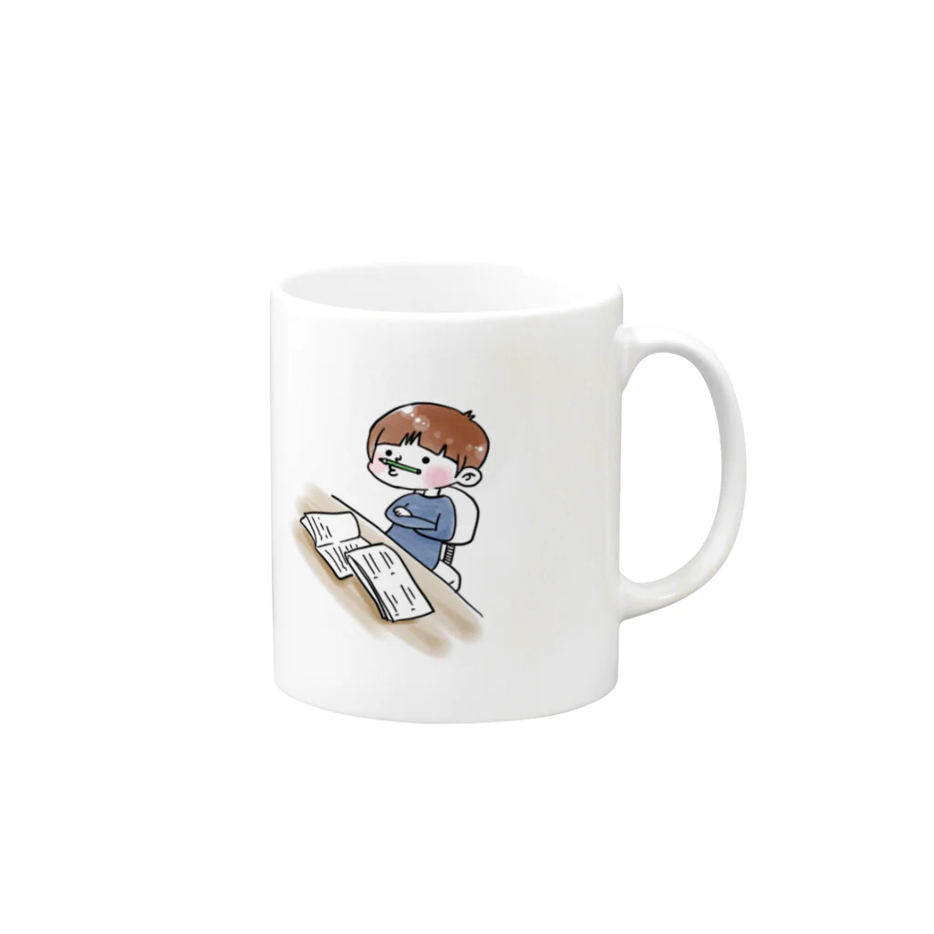 はちのはかどらん Mug :right side of the handle