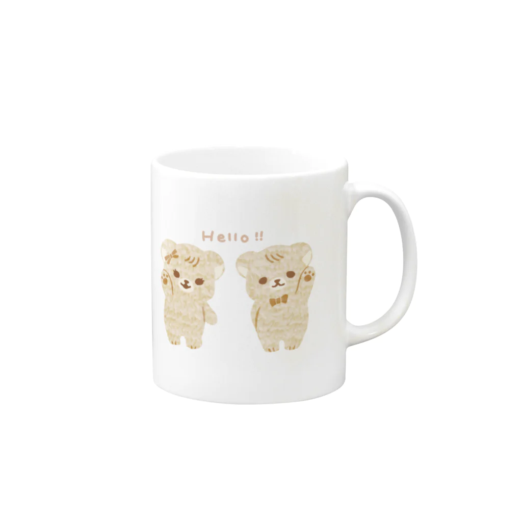 🐻mapi🐻のHello！のコップ Mug :right side of the handle