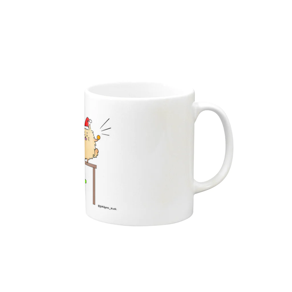 雪chanねるの@ginkuro_mam【Xmas】 Mug :right side of the handle