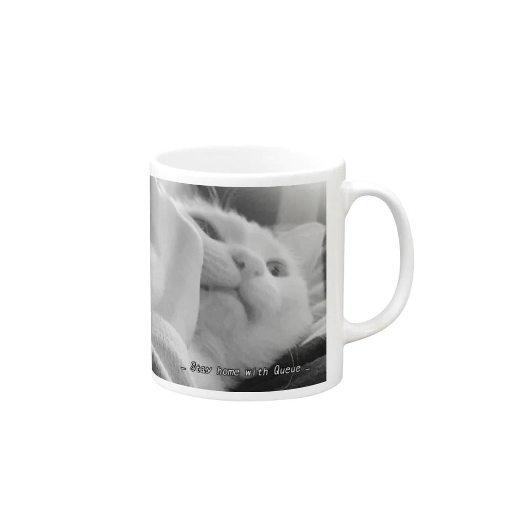 my dear catのstay home with Mug :right side of the handle
