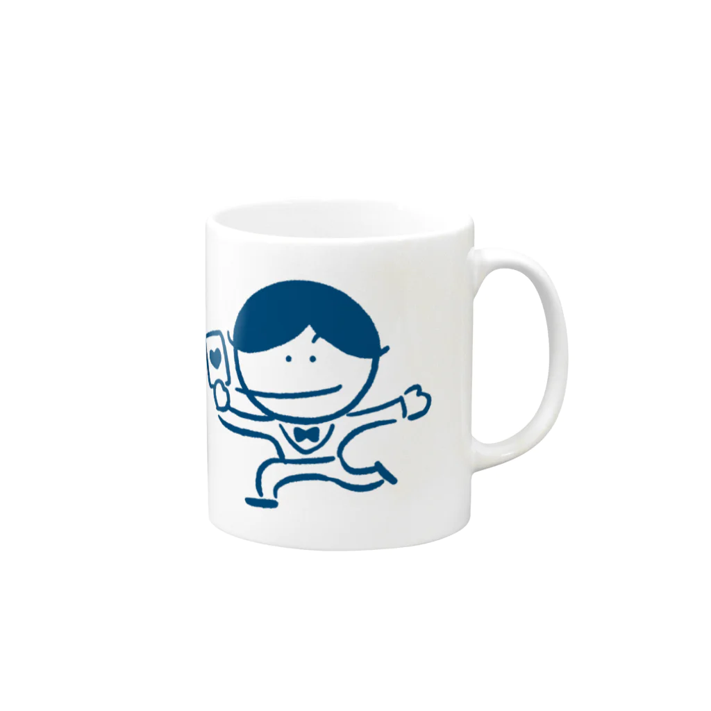 あざーす・のずのあざーすロゴアイテム Mug :right side of the handle