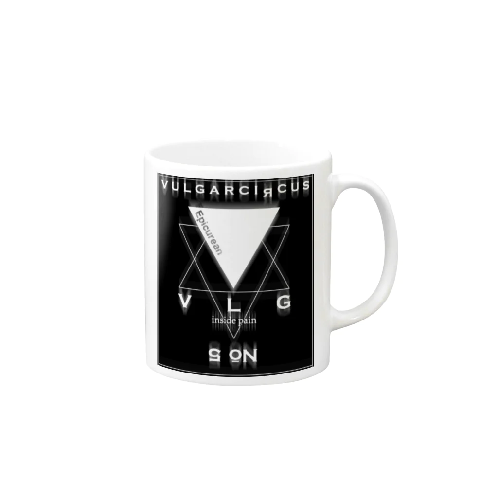 DIMADARA BY VULGAR CIRCUSの復刻 inside pain/DB_10 Mug :right side of the handle