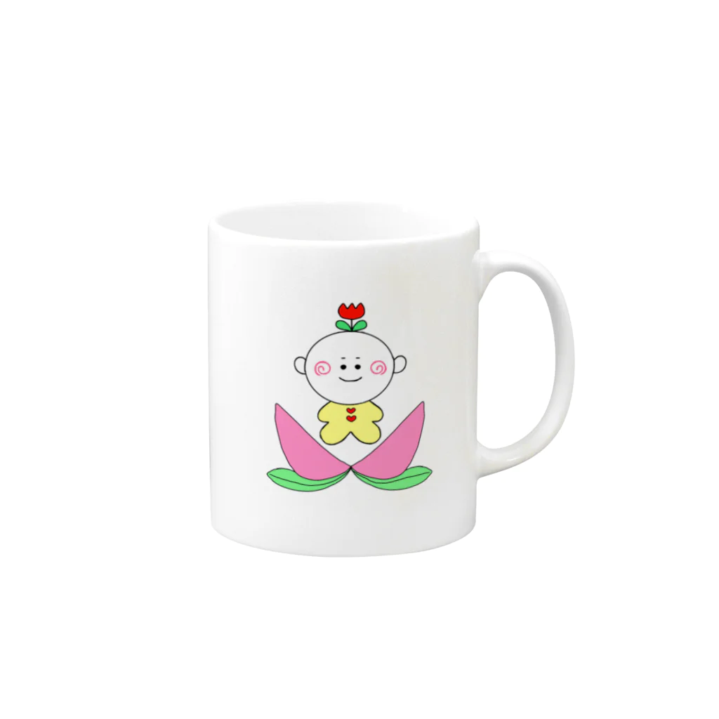 えりなのおみせのももから赤ちゃん Mug :right side of the handle