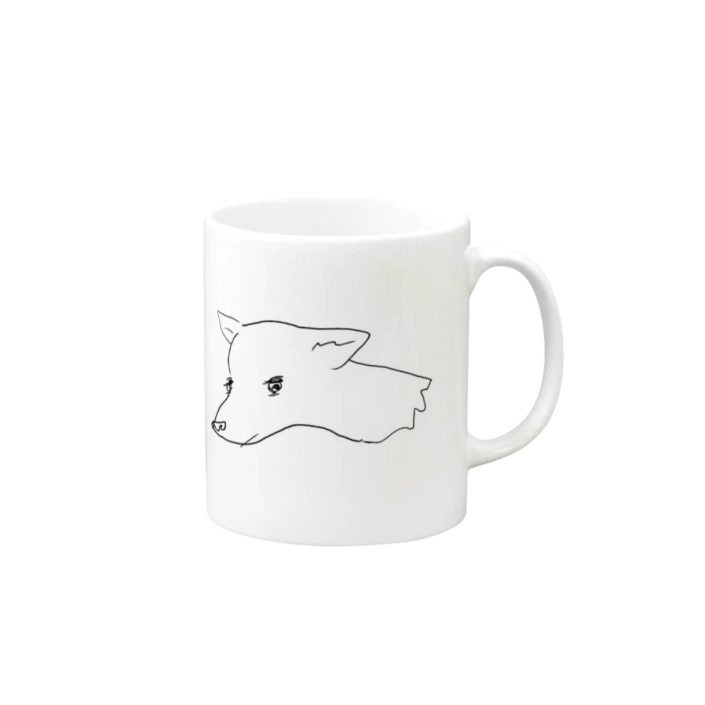 翳のほごいぬはかわいいよ Mug :right side of the handle