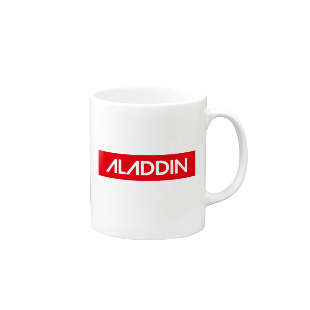 ALADDINのALADDIN LOGO RED マグカップの取っ手の右面