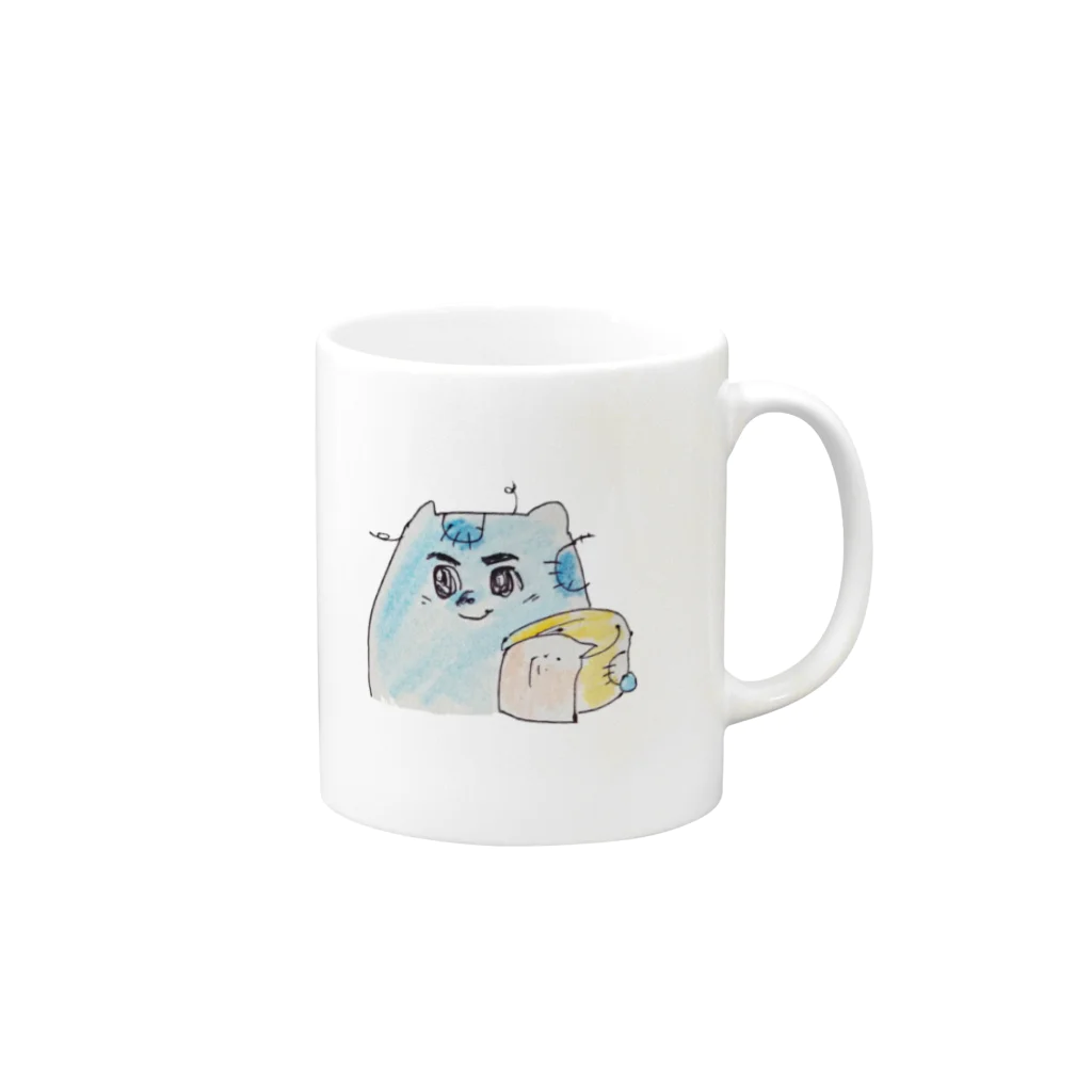 ねこぜのかっこいいねこぜ（時価） Mug :right side of the handle