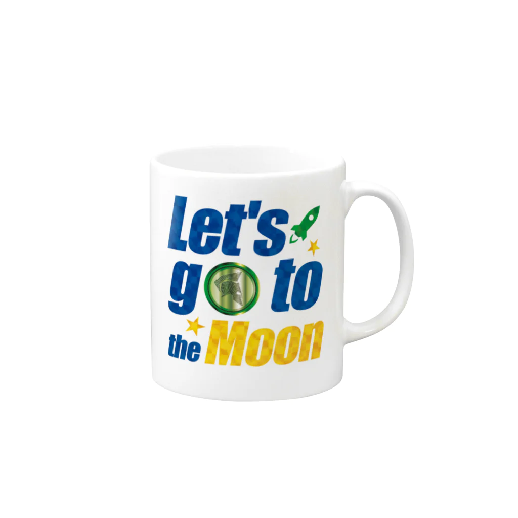 【仮想通貨】ADKグッズ専門店 のLet's go to the Moon(ADK) （白縁） Mug :right side of the handle